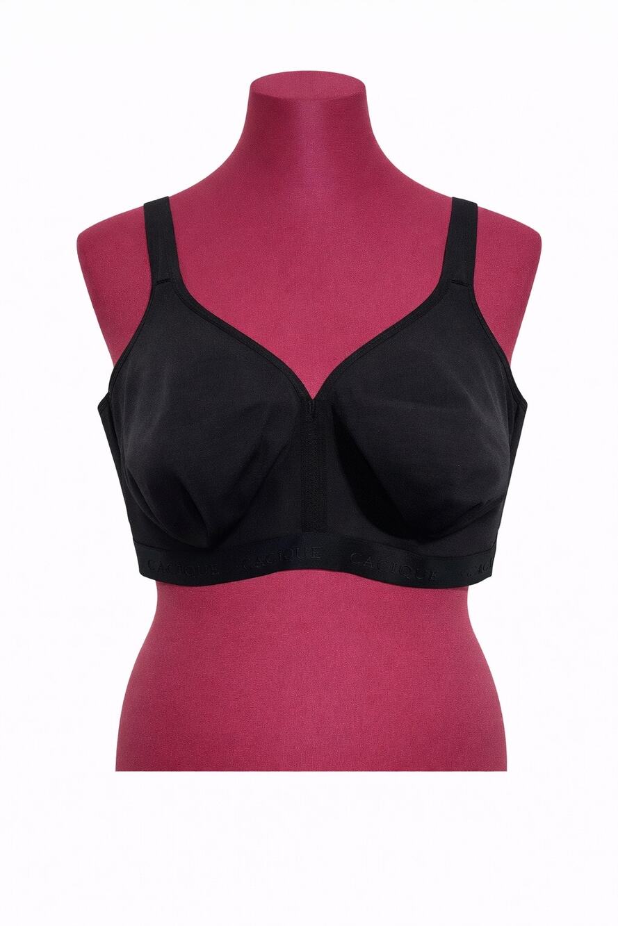 Cacique Unlined 42H black no wire full coverage bra